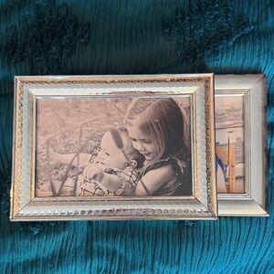 Pair of Elegant Silver Photo Frames